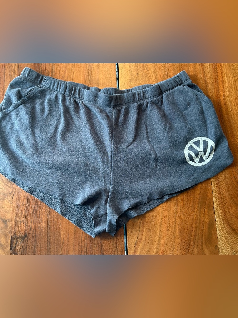 Volkswagen sweat shorts grayish blue size large
